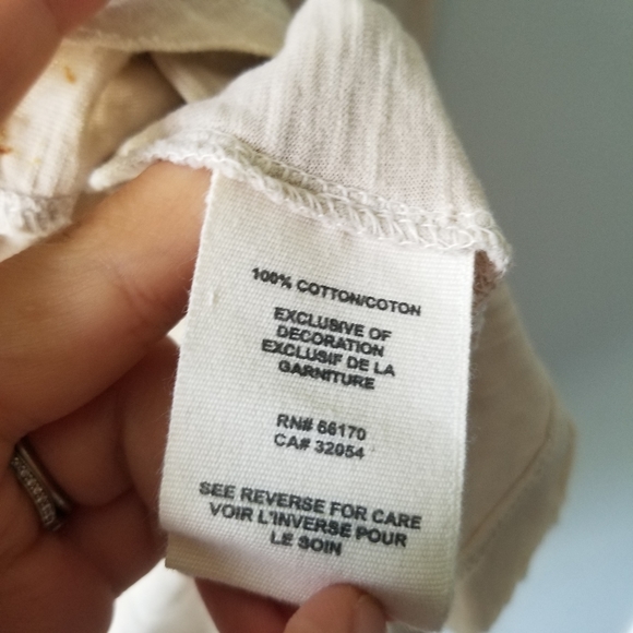 Free People Cream Hi Low Embroidered Top - Picture 6 of 7